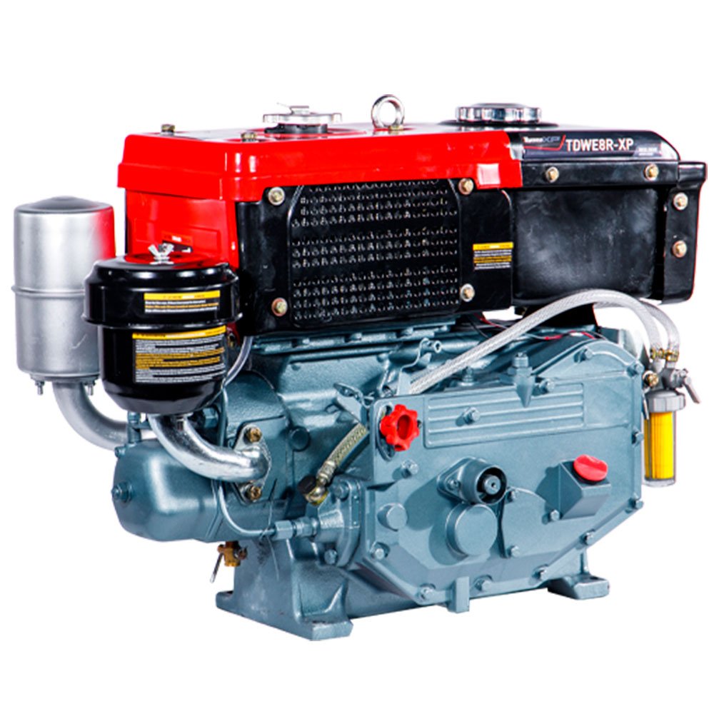 Motor a Diesel TDWE8R-XP Refrigerado a Água Radiador 4T 7.7HP 402CC com Partida Manual  - Imagem zoom