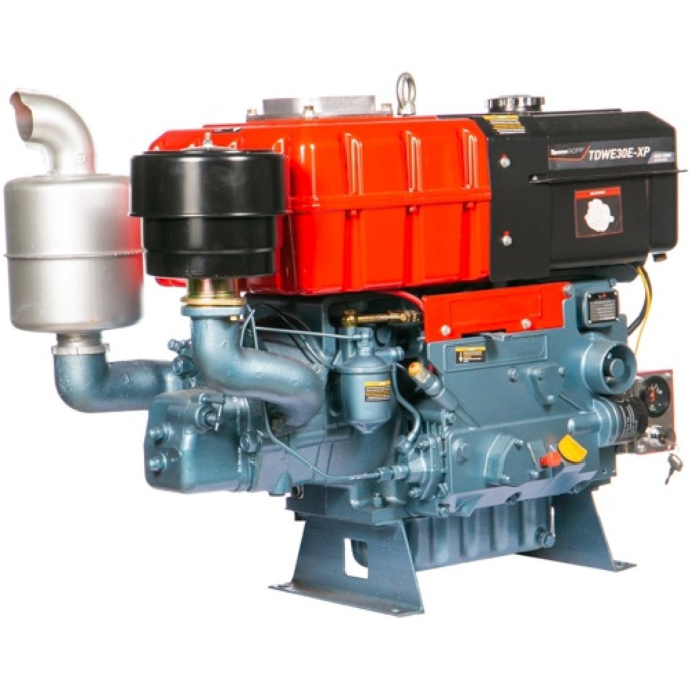 Motor a Diesel TDWE30E-XP Refrigerado a Água Evaporação 30HP 1473CC com Partida Elétrica e Manual - Imagem zoom