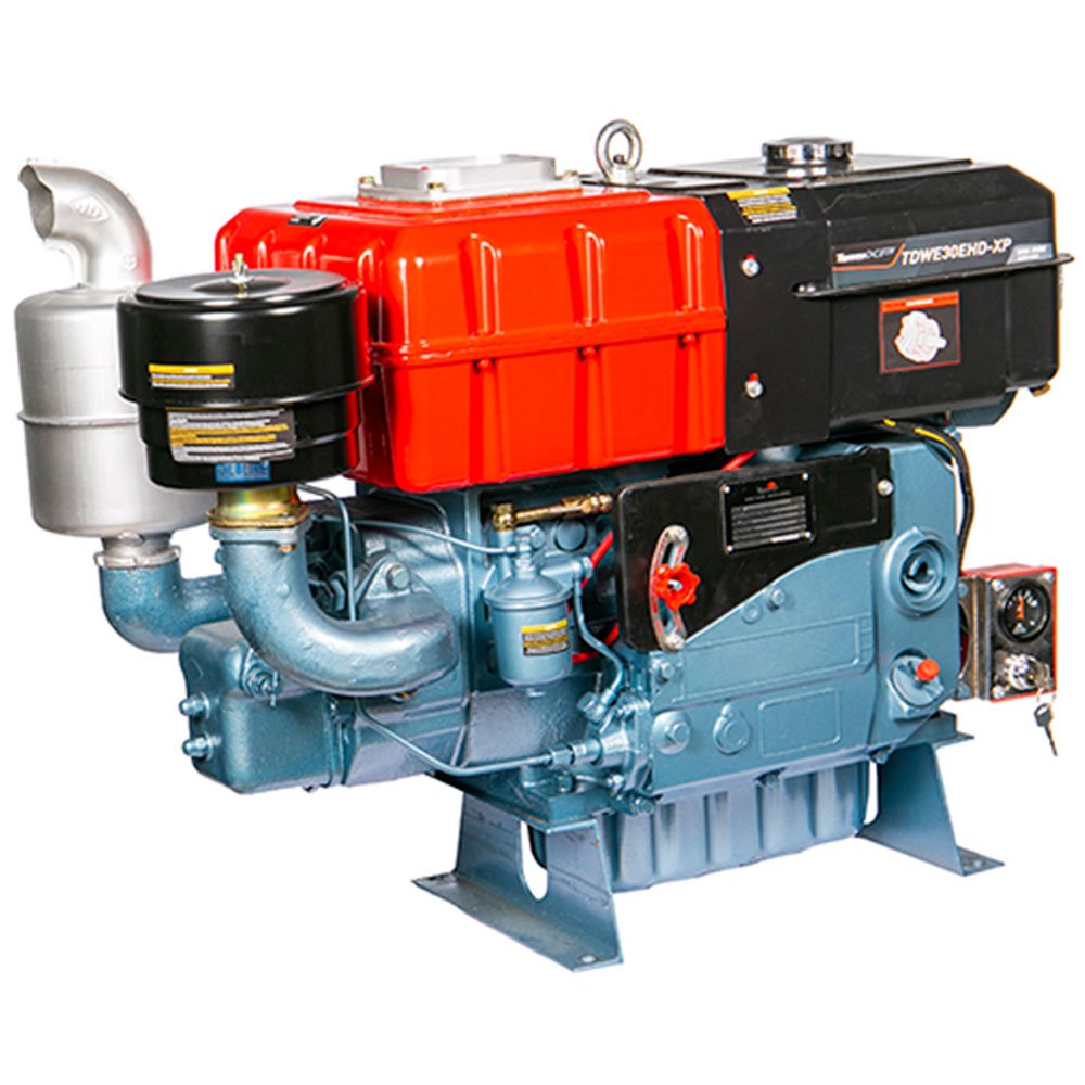 Motor a Diesel TDWE30E-HD-XP Refrigerado a Água Evaporação 4T 30HP 1592CC com Partida Elétrica e Manual Heavy Duty - Imagem zoom