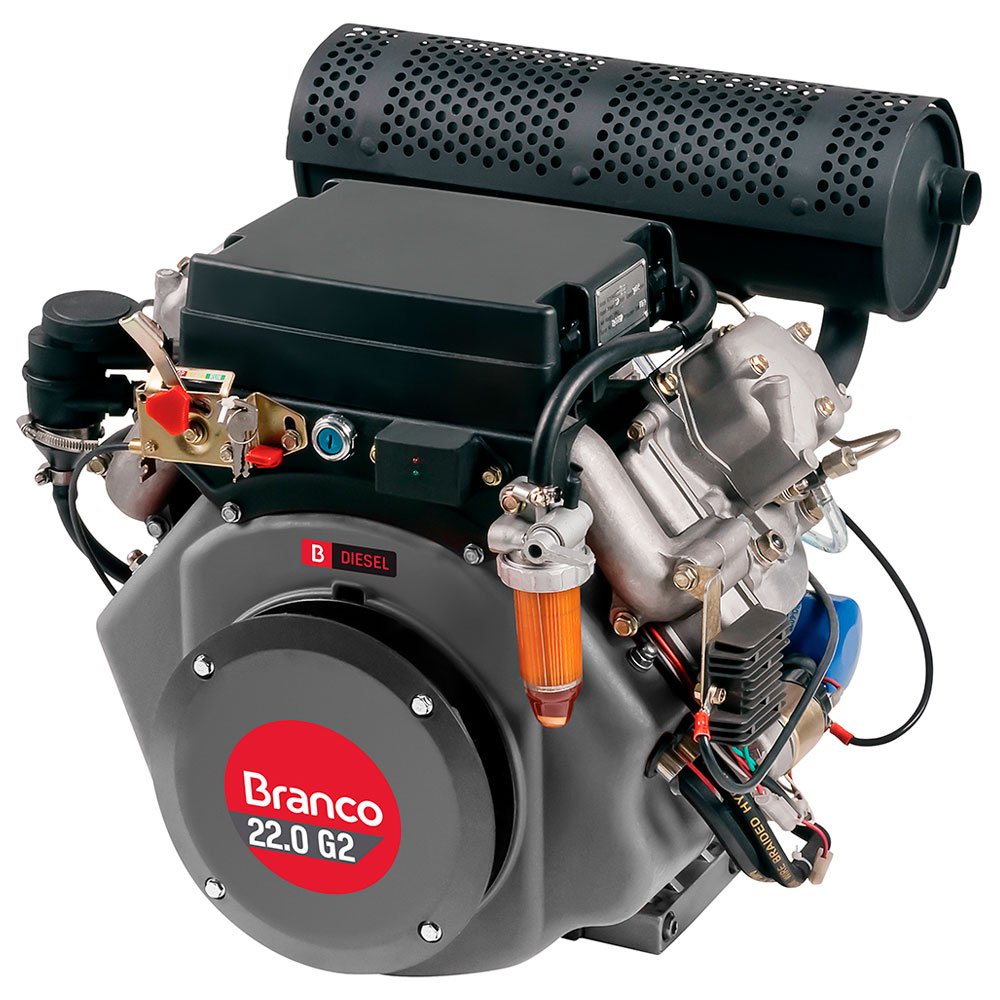 Motor à Diesel BD-22.0 870CC 22,0cv com Partida Elétrica-BRANCO-90313492