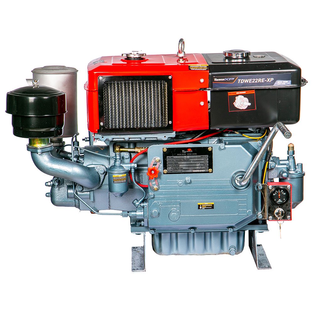 Motor a Diesel Refrigerado a Água 1194CC 22HP com Radiador e Partida Elétrica-TOYAMA-TDW22DRE