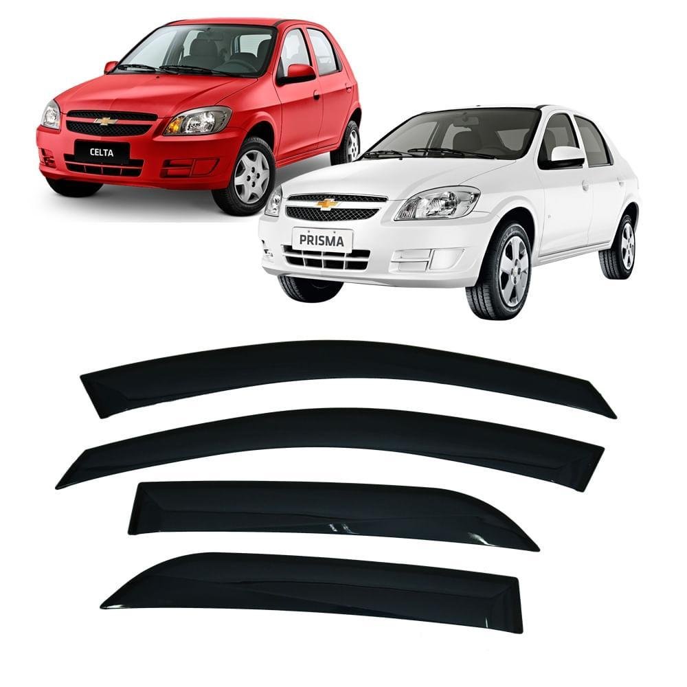 Calha de Chuva 4 Portas Chevrolet Celta 2003 até 2015 e Prisma 2006 até 2012 - Imagem zoom