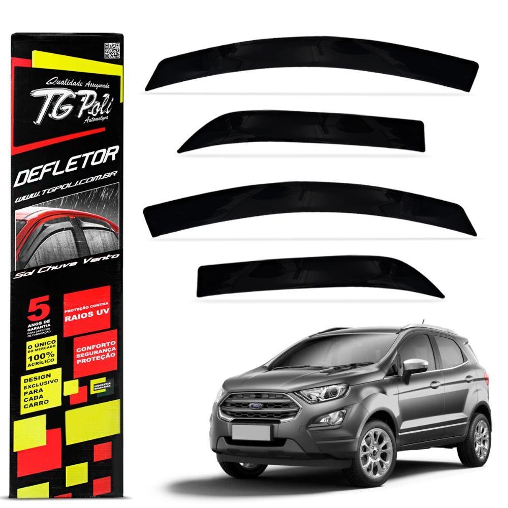 Calha de Chuva Ecosport 2013 a 2021 Defletor Fume Tgpoli