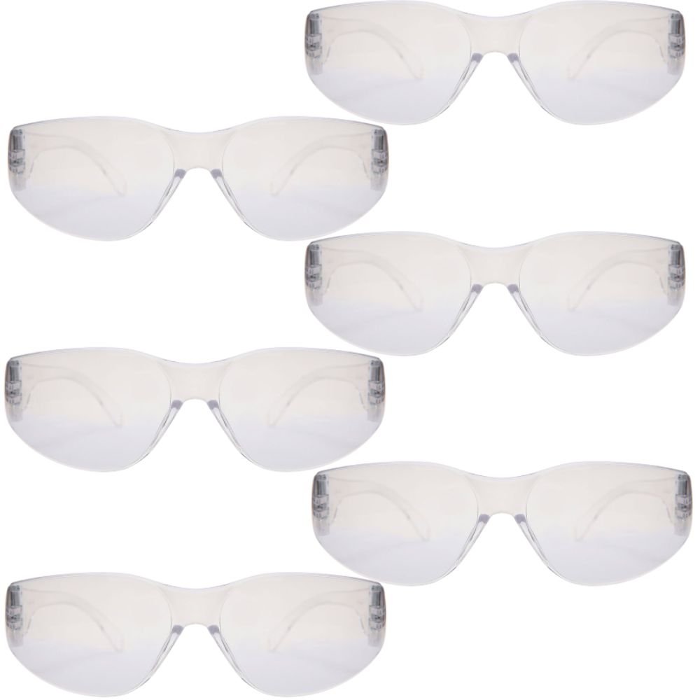 6 X Óculos de Segurança Incolor Modelo Wave - Imagem zoom