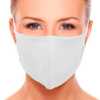 25 Máscaras Respiratória Reutilizável em Tecido Duplo Branco - Imagem 4