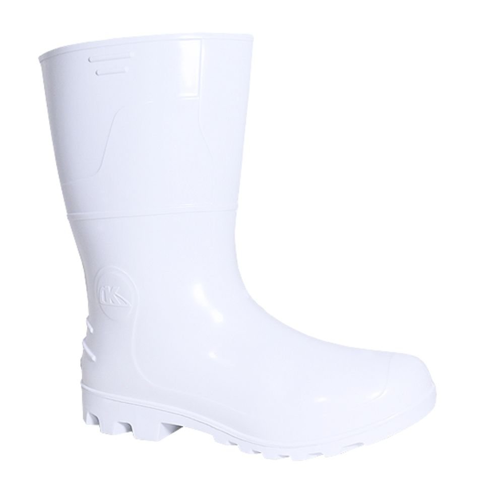 Bota de Segurança Safety Boots em PVC 6028B Branca Cano Médio N°35 - Imagem zoom