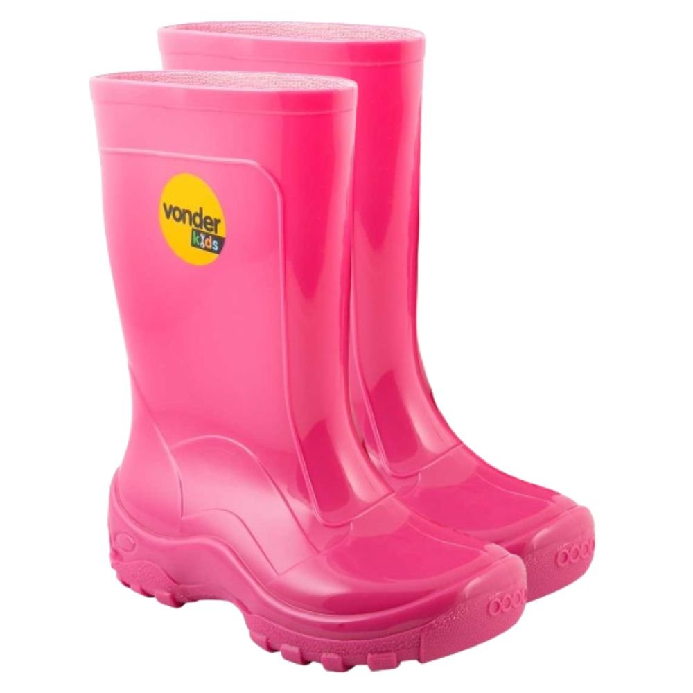 Bota Infantil de PVC Rosa 32/33 com Forro - Imagem zoom