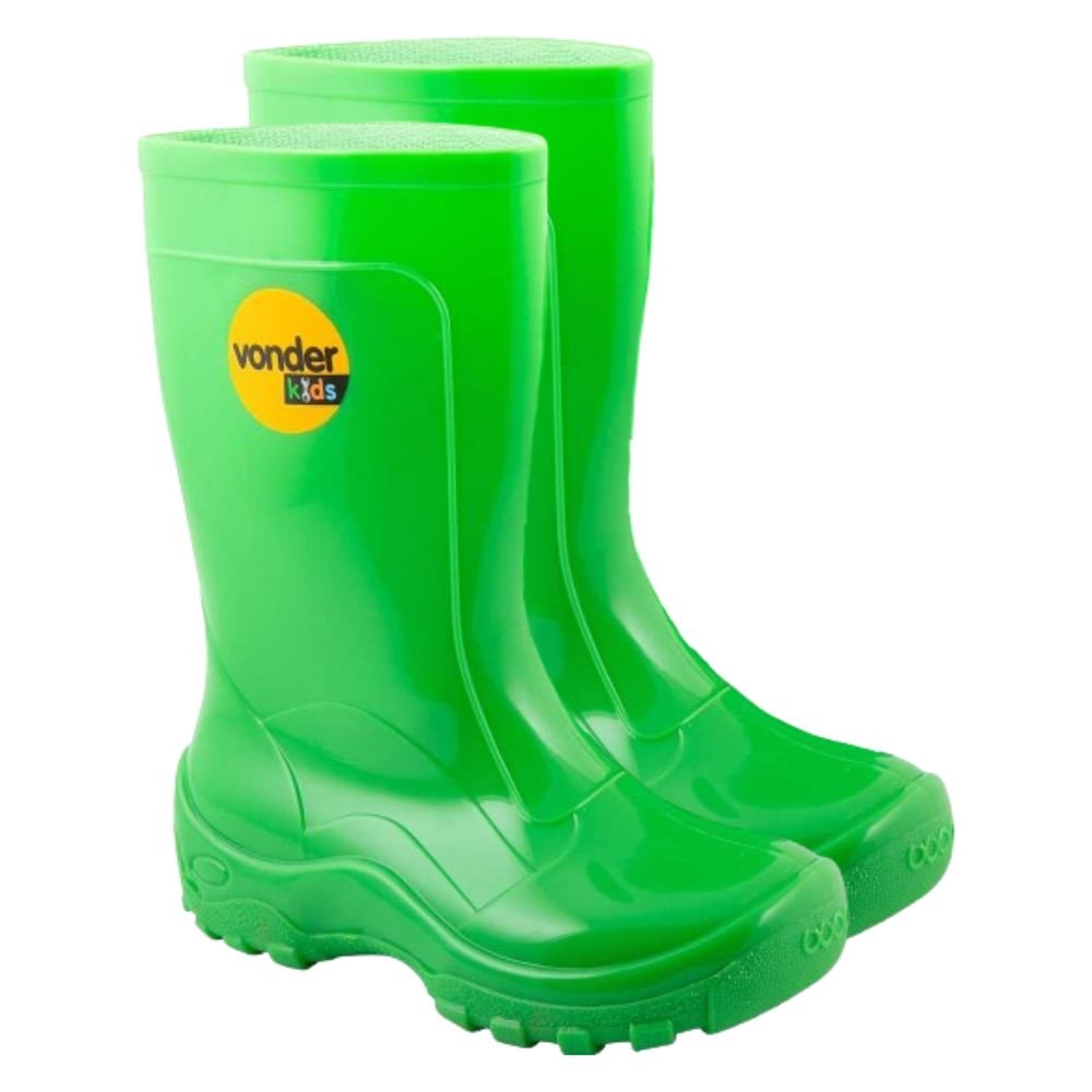 Bota Infantil de PVC Verde 26/27 com Forro - Imagem zoom