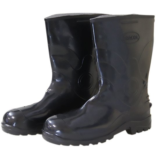 Bota Impermeável de PVC Acqua Flex com Cano Curto Preto N° 38 - Imagem zoom