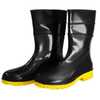 Bota Impermeável PVC Acqua Flex Cano Curto Preto com Solado Amarelo N° 39 - Imagem 1