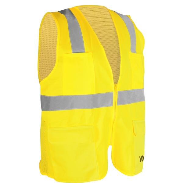 Colete Refletivo Tipo Blusão com Bolso e Ziper Amarelo Cv 108  - Imagem zoom
