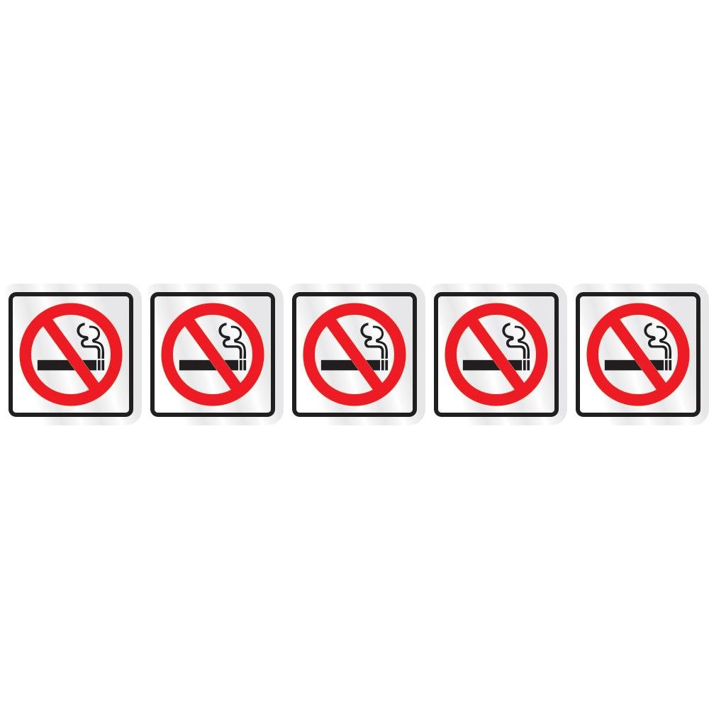 Placa De Alumínio Proibido Fumar 5x25cm - Imagem zoom
