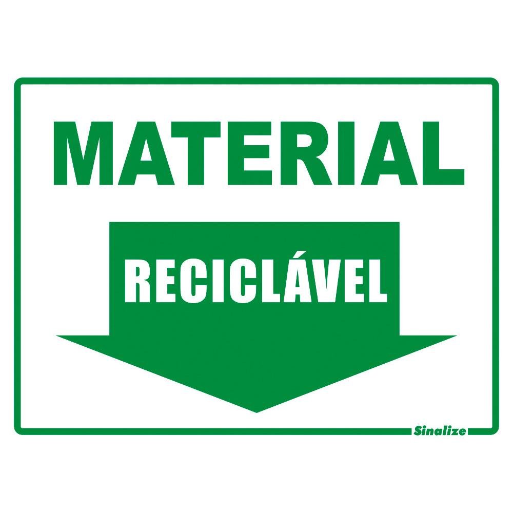Placa De Sinalização Material Reciclável 15x20 - Imagem zoom