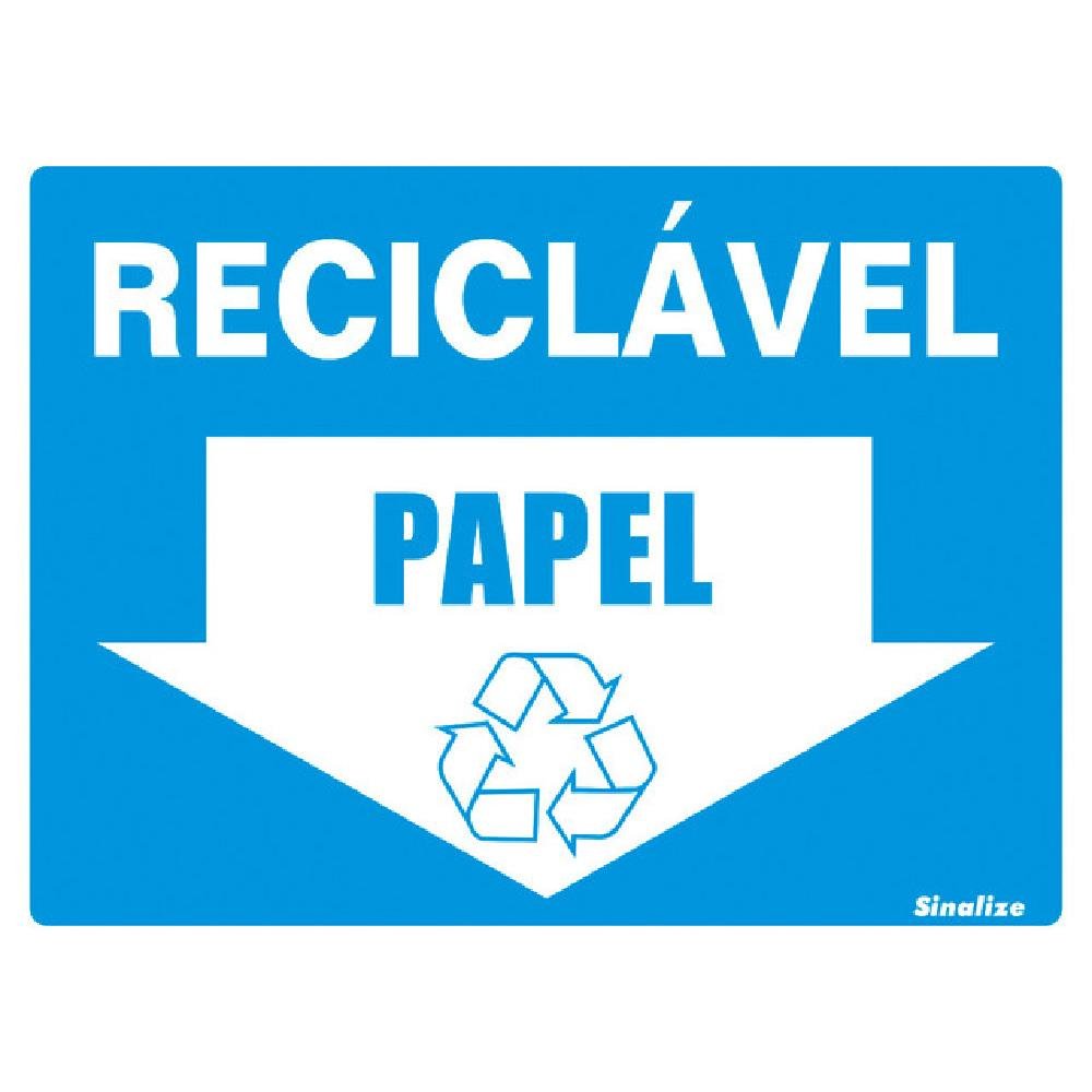 Placa De Sinalização Reciclável Papel 15x20 - Imagem zoom