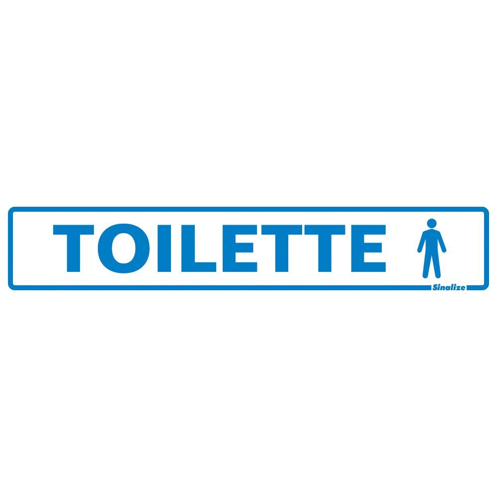 Placa De Sinalização Toilette Masculino 5x25cm - Imagem zoom