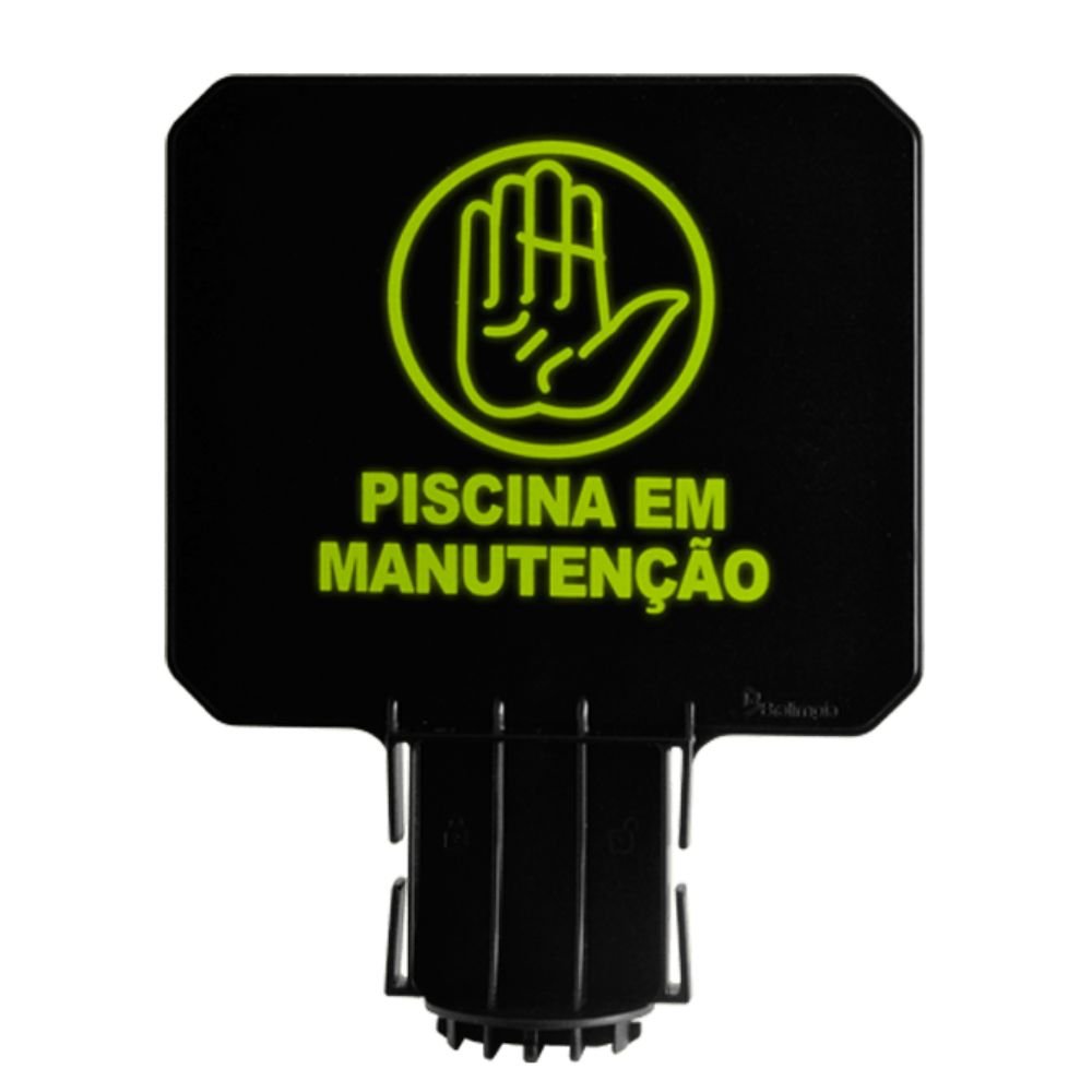 Placa Sinalizadora Piscina em Manutenção para Cone - Imagem zoom