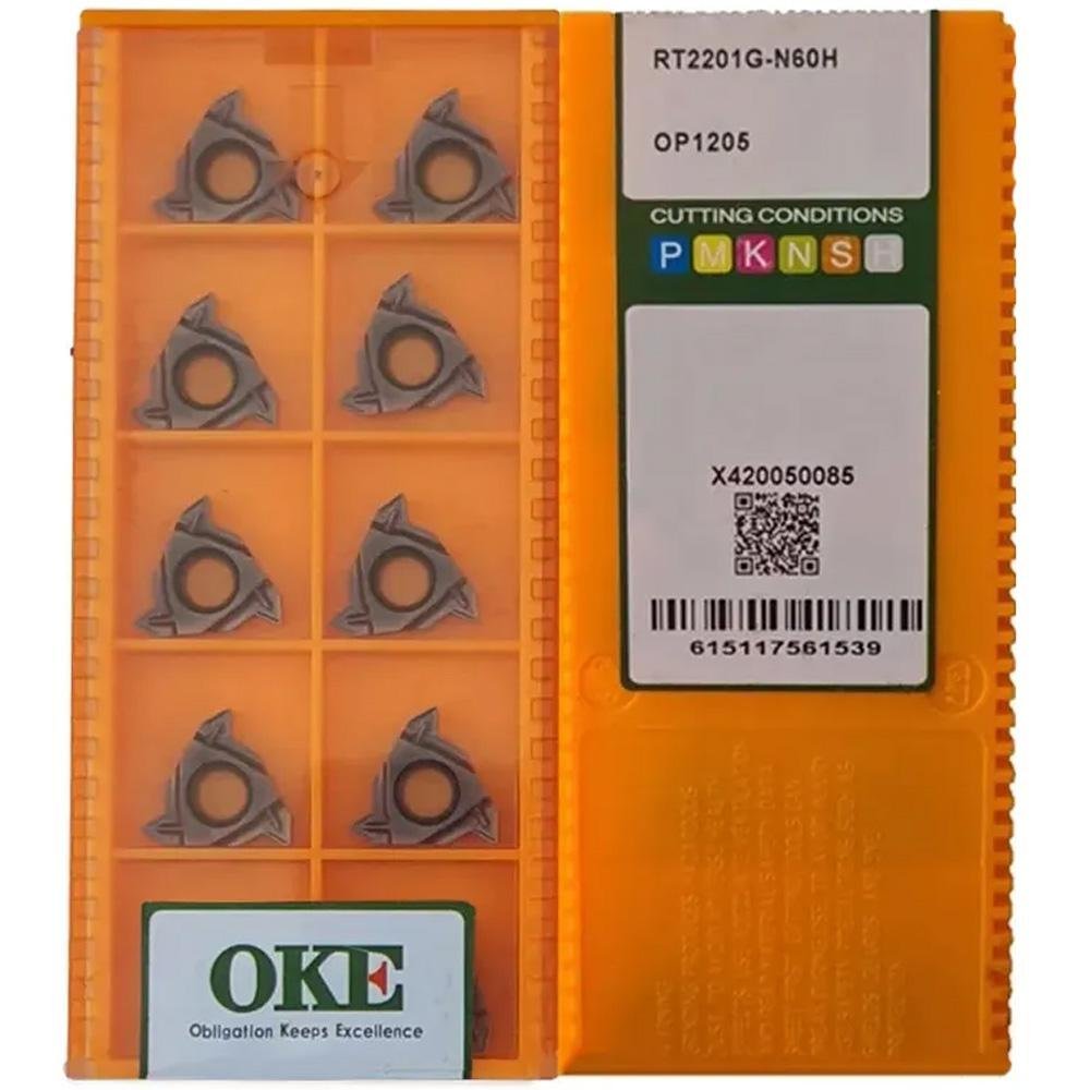 Inserto Pastilha RT22.01G - N60H OP1205 Rosca Externa - OKE - Imagem