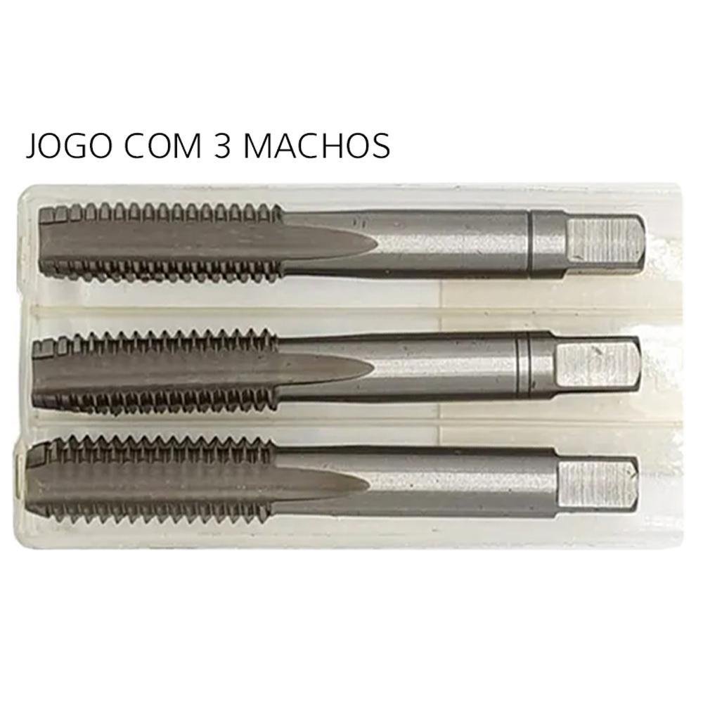 Jogo de Macho Manual Aço Rápido - BSW 1/2 X 12 - DIN 351 - Imagem