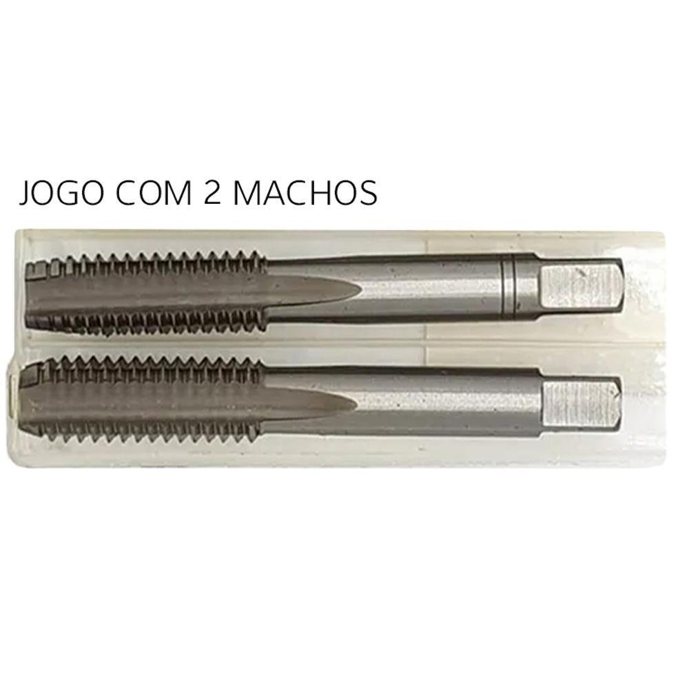 Jogo de Macho Manual Aço Rápido HSS MF 8 X 1,0 - 2 Peças PIVETA-445797 - Imagem