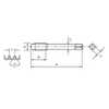 Macho Para Máquina HSSE BSP (G) 1/4 X 19 DIN 5156 TIN - 2002/9 SIGMA SFT - OSG-614021 - Imagem 2