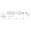 Macho Para Máquina HSSE M12,0 X 1,0 POT 270/1 - DIN 374 TIN - OSG-614472 - Imagem 2