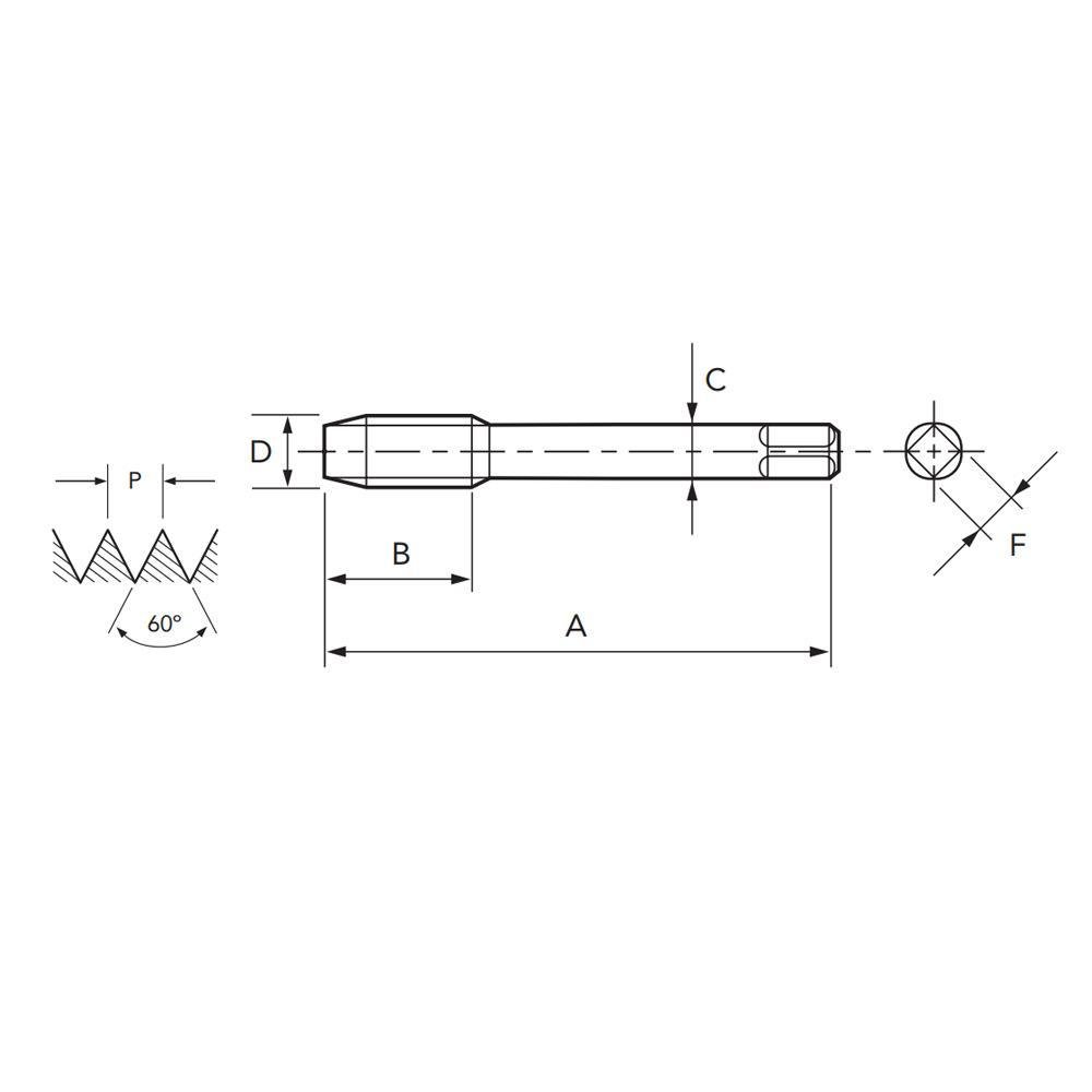 Macho Para Máquina HSSE M14,0 X 1,5 MT 270/3 - DIN 374 TIN - OSG - Imagem