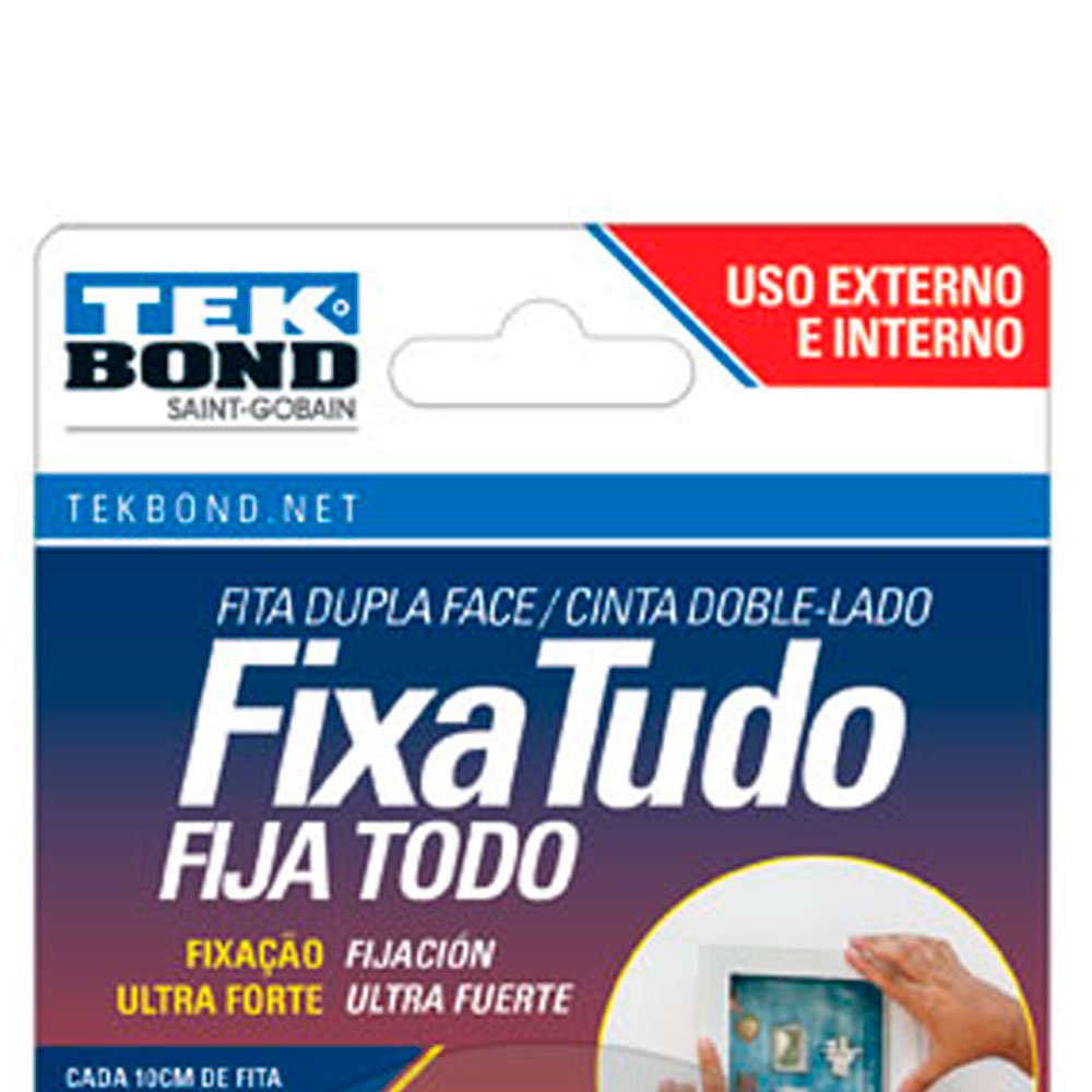 Fita Dupla Face em Silicone Interna 25mm com 2 Metros - Tekbond