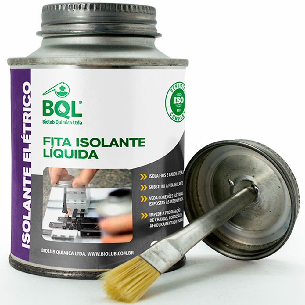 Fita Isolante Liquida 250ml Preta-BIOLUB-1379