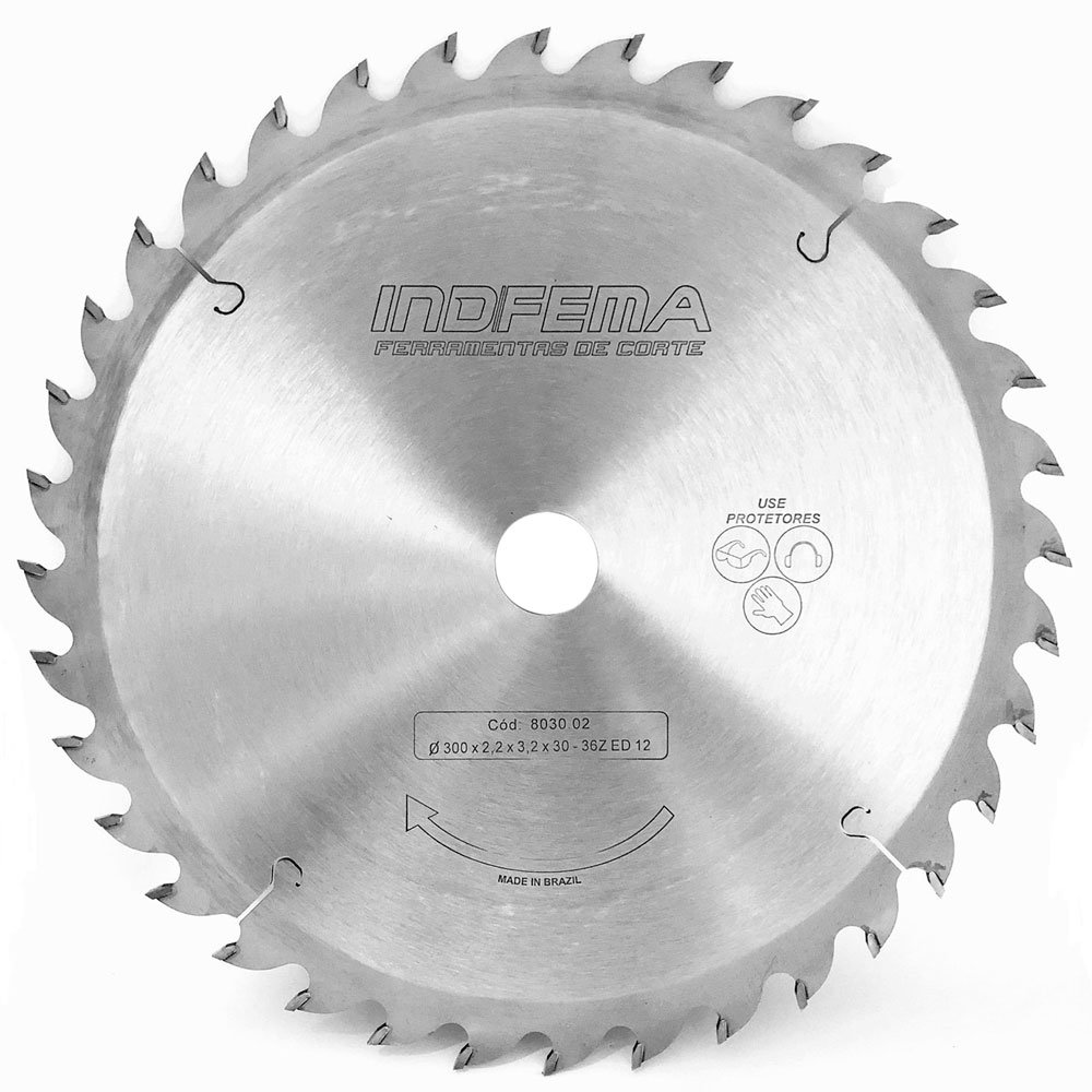 Disco de Serra Circular HW 300 x 30mm 36 Dentes-INDFEMA-8030/02