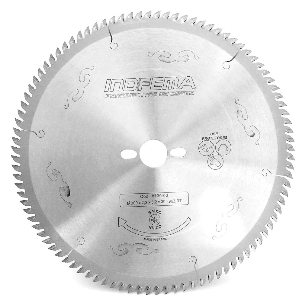 Disco de Serra Circular HW Baixo Ruído 300 x 30mm 96 Dentes tipo RT-INDFEMA-8130.03