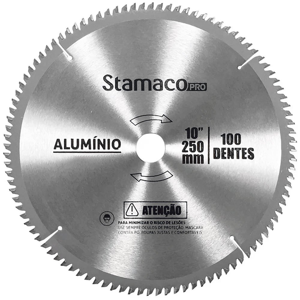 Disco de Alumínio 10 Pol. 250mm 100 Dentes-STAMACO-2680