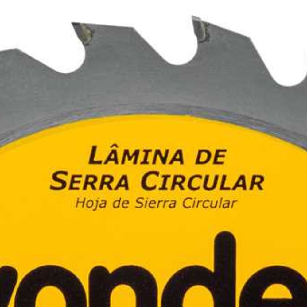 Lâmina de Serra Circular com Dentes de Metal Duro/Vídea 180 mm x 20 mm 24 Dentes VONDER-4650180240 - Imagem