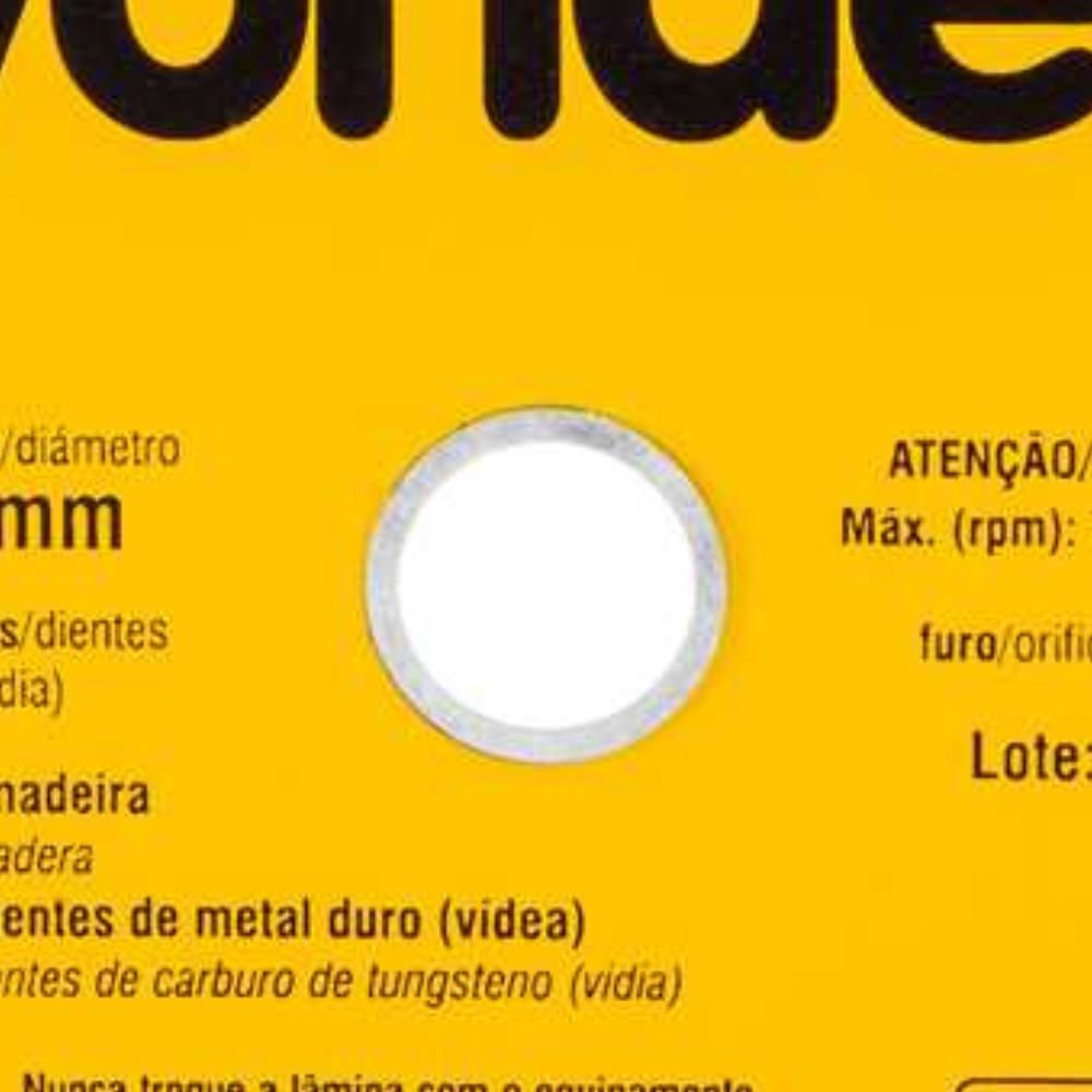 Lâmina de Serra Circular com Dentes de Metal Duro/Vídea 180 mm x 20 mm 24 Dentes VONDER-4650180240 - Imagem