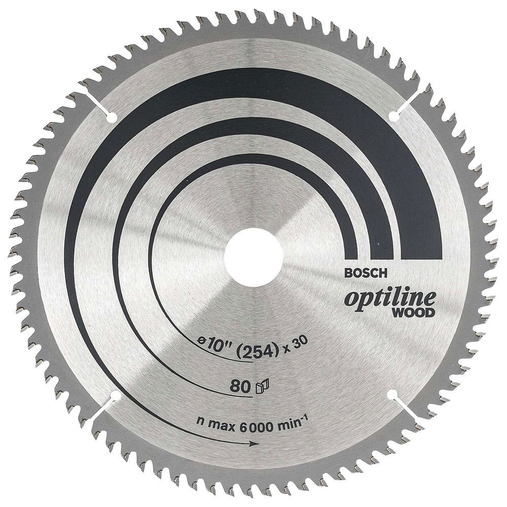 Disco de Serra Circular 254mm Optiline Wood com 80 Dentes  - Imagem zoom