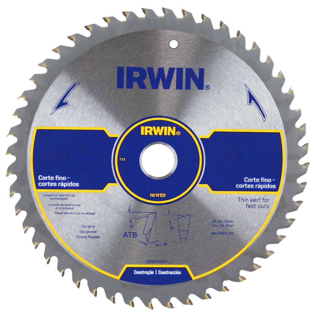 Disco de Serra Circular 9.1/4 Pol. 36D para Máquinas Portáteis-IRWIN-IW14112