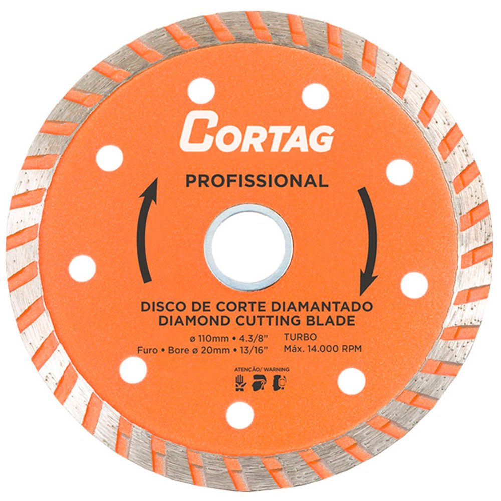 Disco de Corte Diamantado Turbo Profissional 110mm-CORTAG-60764