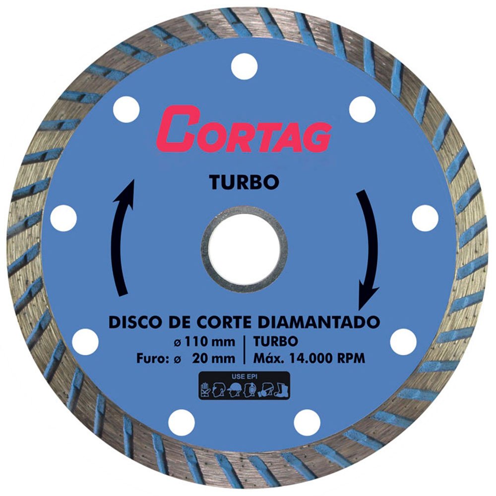Disco de Corte Diamantado Turbo 110 mm-CORTAG-60599
