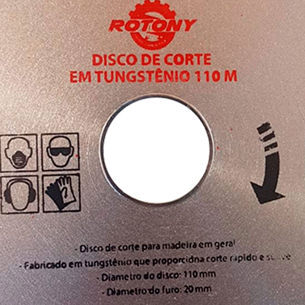 Disco De Corte Em Tungstênio 110mm