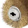 Roda Escova de Aço Latonado 100 x 120mm para Lixadeira - Imagem 4