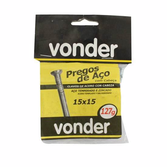 Prego de aço com cabeça 15 x 15mm - Vonder-VONDER-2861151500