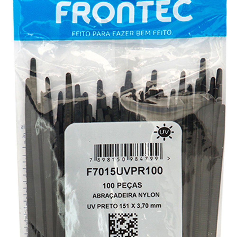 Abraçadeira Nylon Transparente Frontec 151X3,70mm 50 Peças