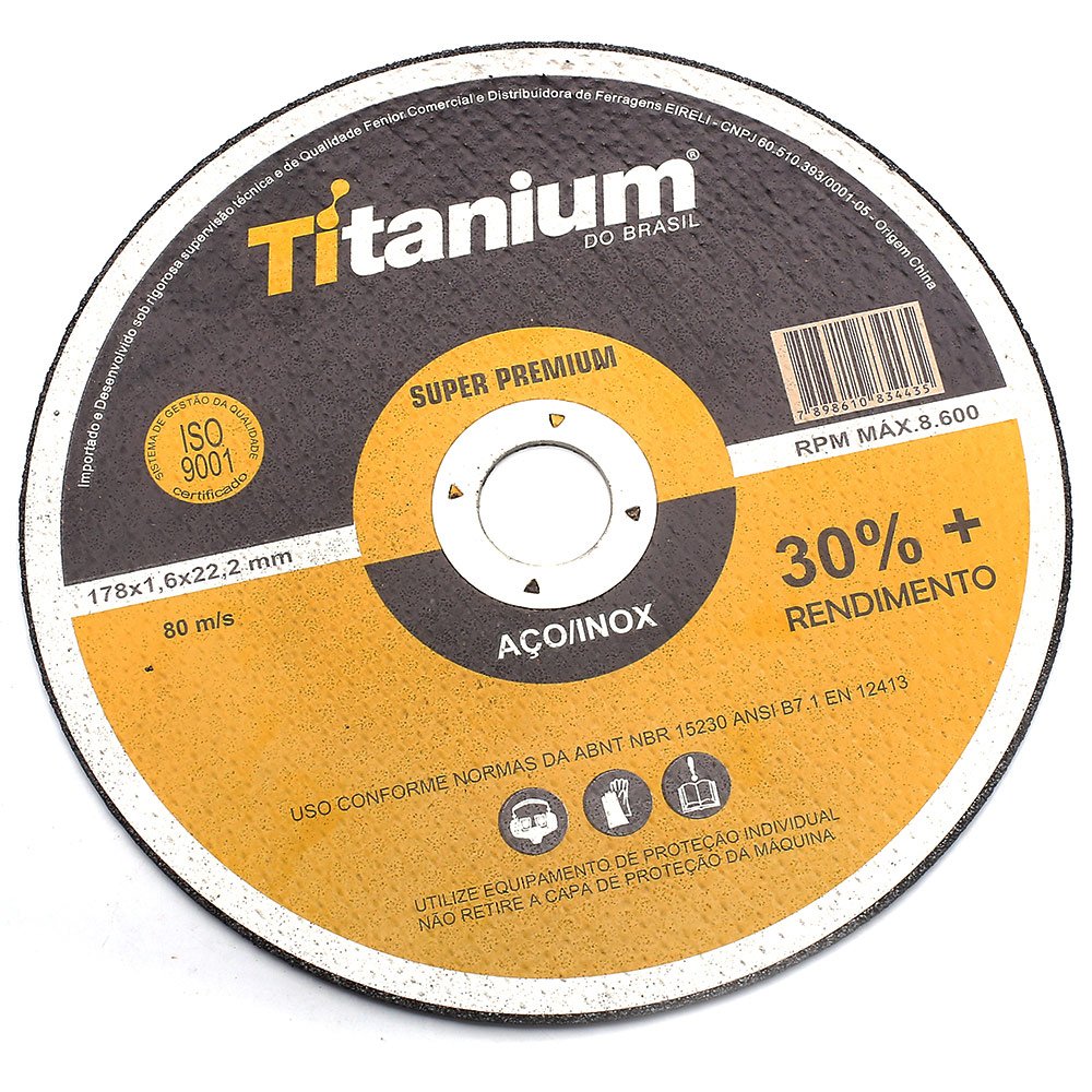 Disco de Corte Fino de 7Pol. Super Premium-TITANIUM-5052