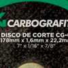 Disco de Corte CG-C para Aço Carbono e Metais de 178 x 3,2 x 22,2mm - Imagem 2
