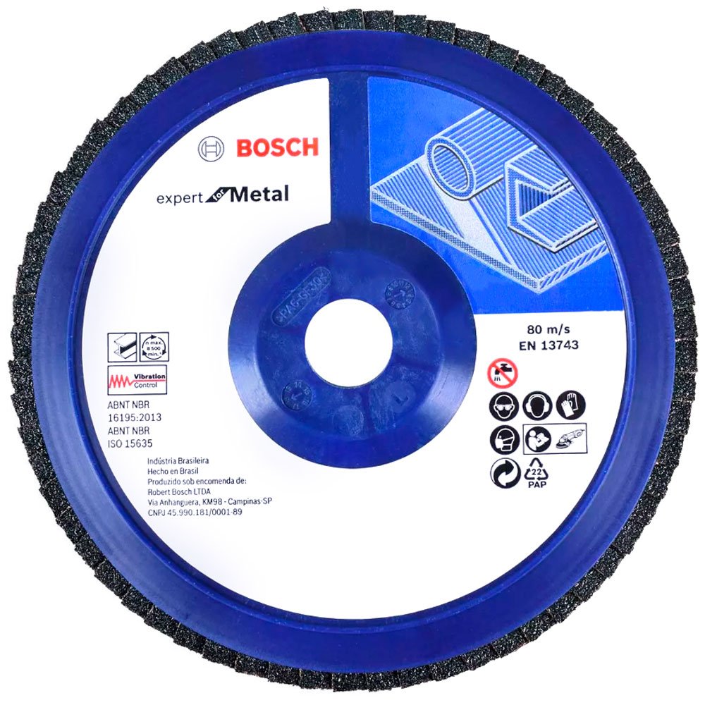 Disco Flap Expert for Metal 115mm Grão 40-BOSCH-2608619020