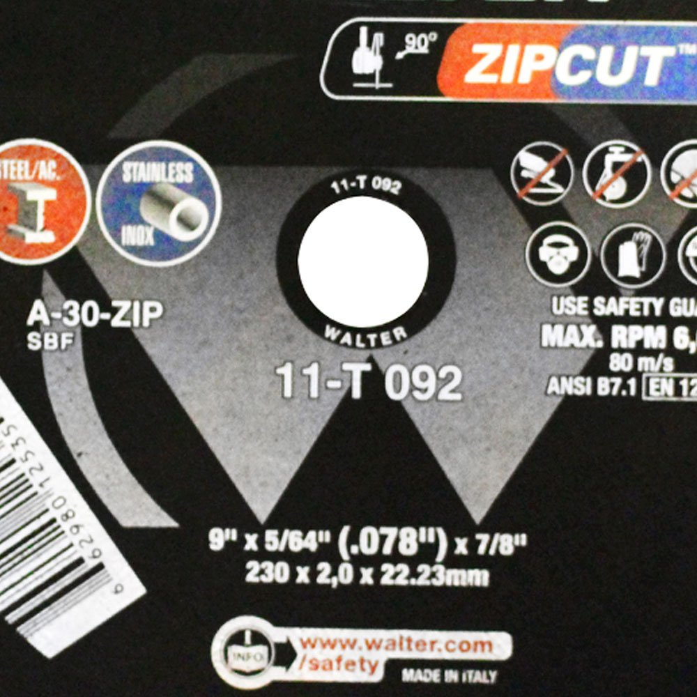 Disco de Corte Zip Cut - WALTER-11T092