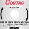 Disco de Corte Tungstênio 110mm para Madeira - Imagem 2
