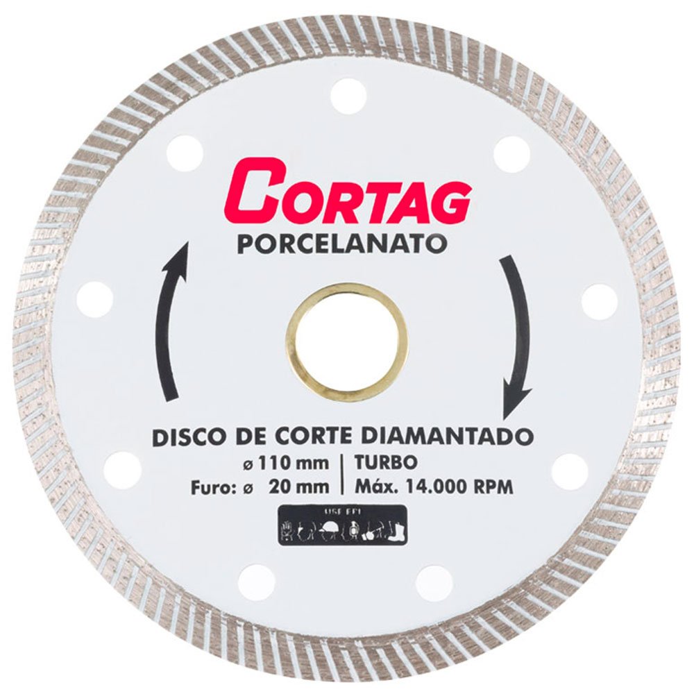 Disco de Corte Diamantado Turbo Porcelanato 110mm-CORTAG-60863