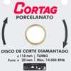 Disco de Corte Diamantado Turbo Porcelanato 110mm - Imagem 2
