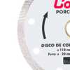 Disco de Corte Diamantado Turbo Porcelanato 110mm - Imagem 4