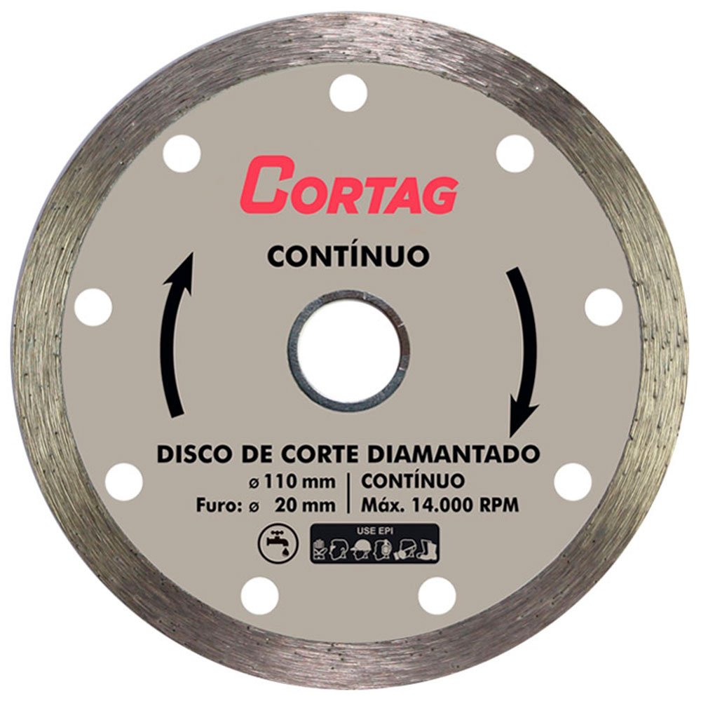 Disco de Corte Diamantado Contínuo 110 mm - Imagem zoom